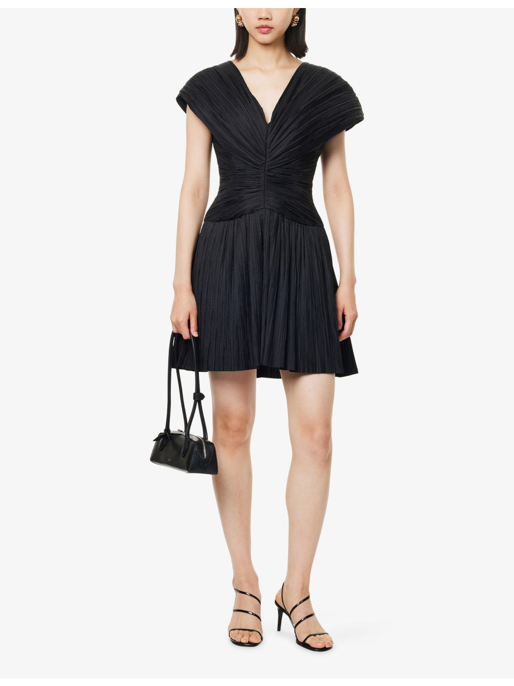 Avarie Pleated Woven Mini Dress - 2