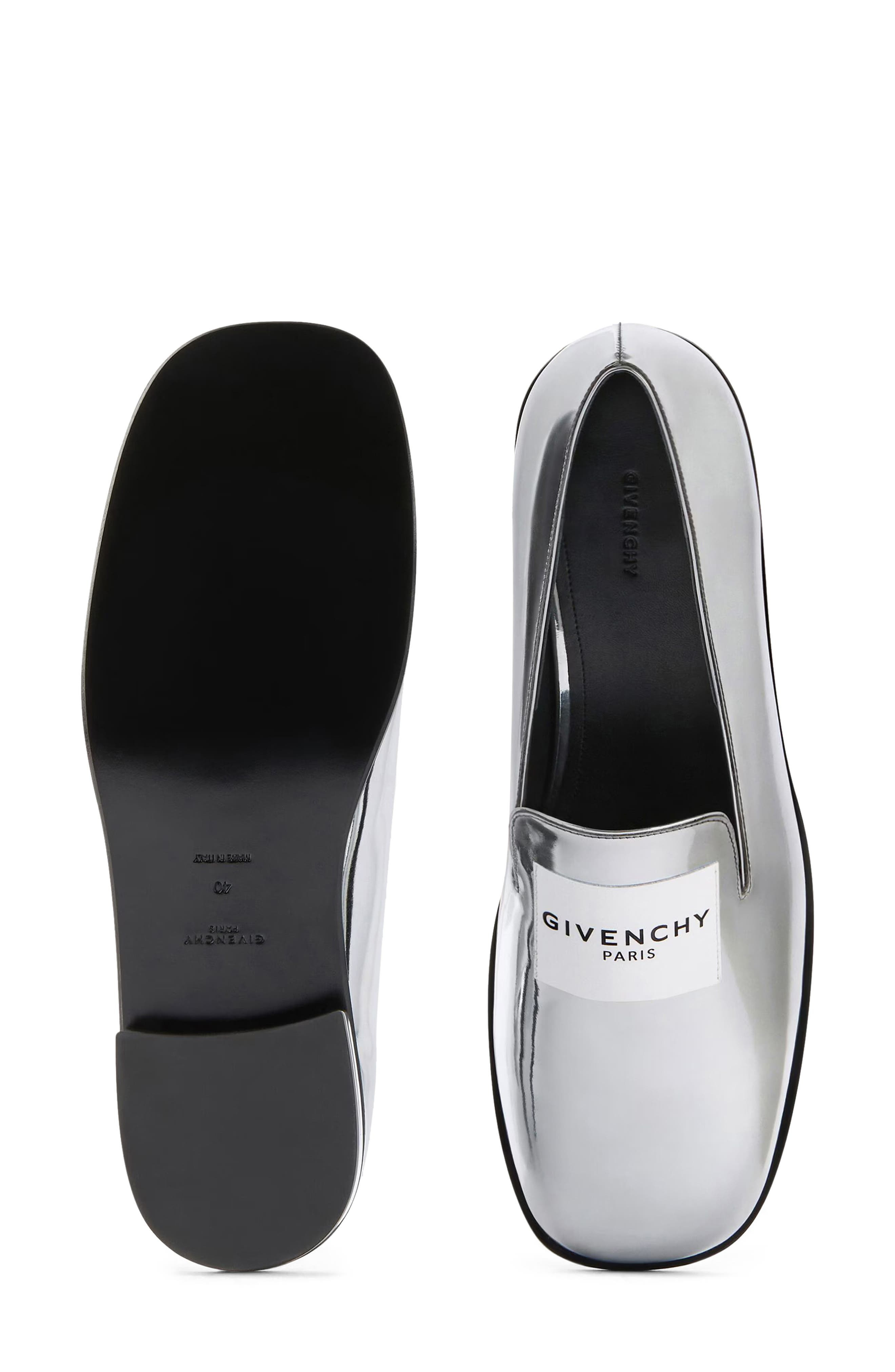 Givenchy Logo Venetian Loafer in Silvery Grey at Nordstrom - 6