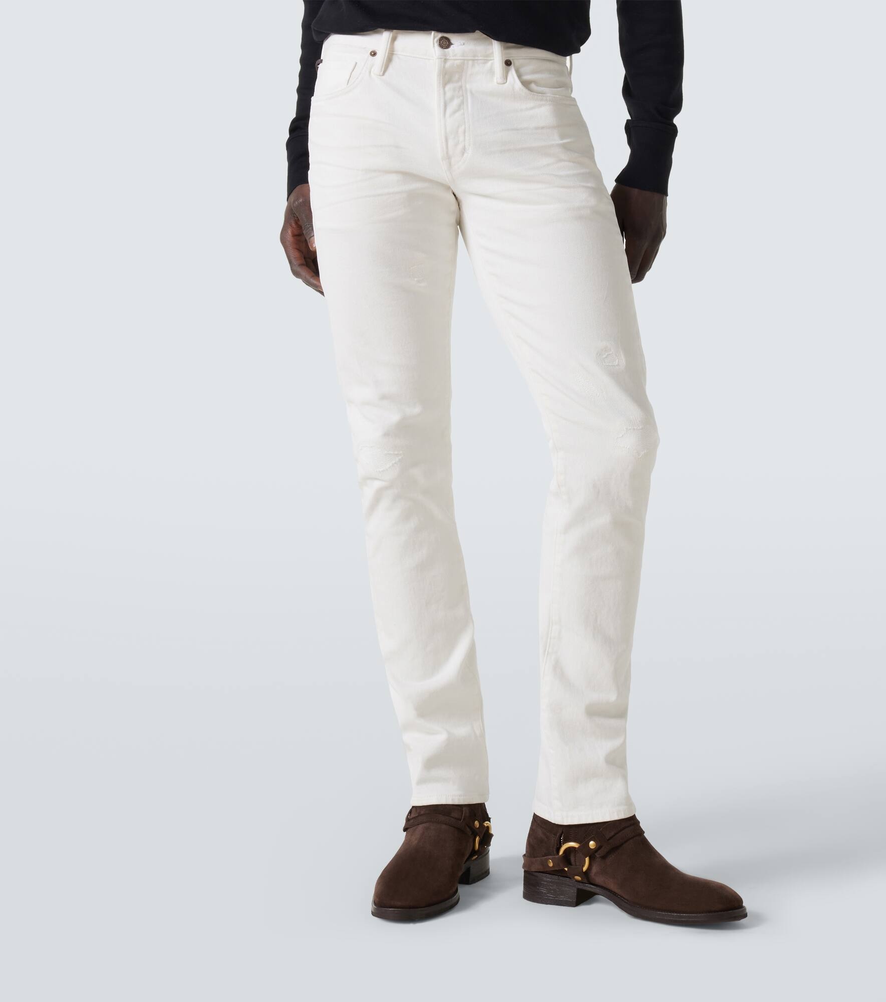 Distressed slim jeans - 3