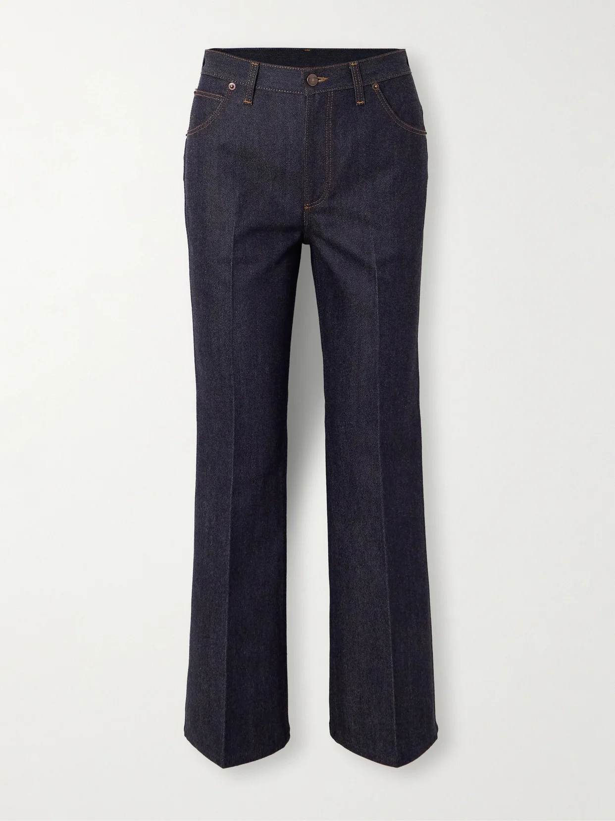 Faron Cotton And Cashmere-blend Denim Bootcut Jeans - 1