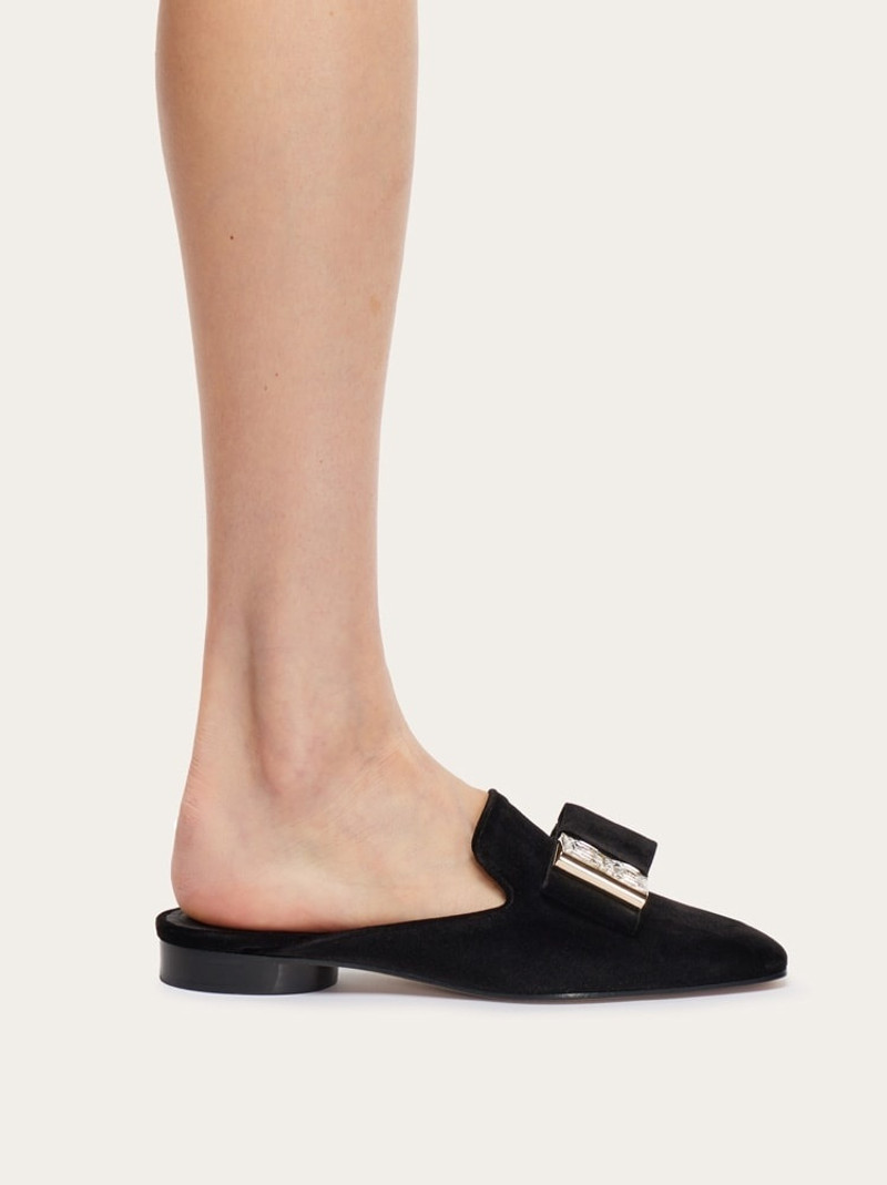 FERRAGAMO MULE LOAFER WITH CRYSTALS outlook