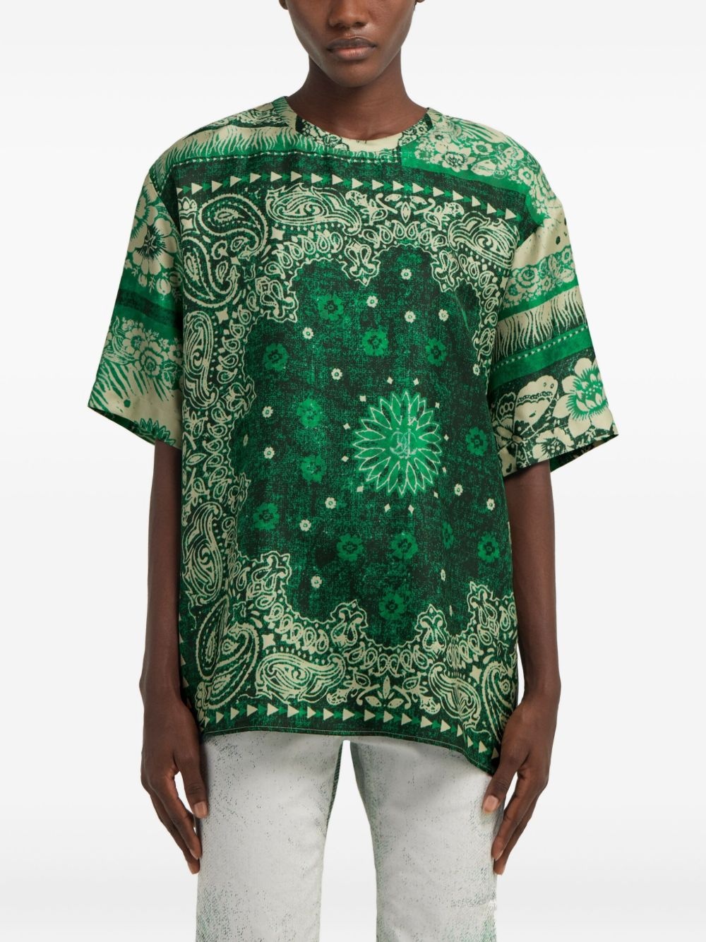 bandana-print T-shirt - 3
