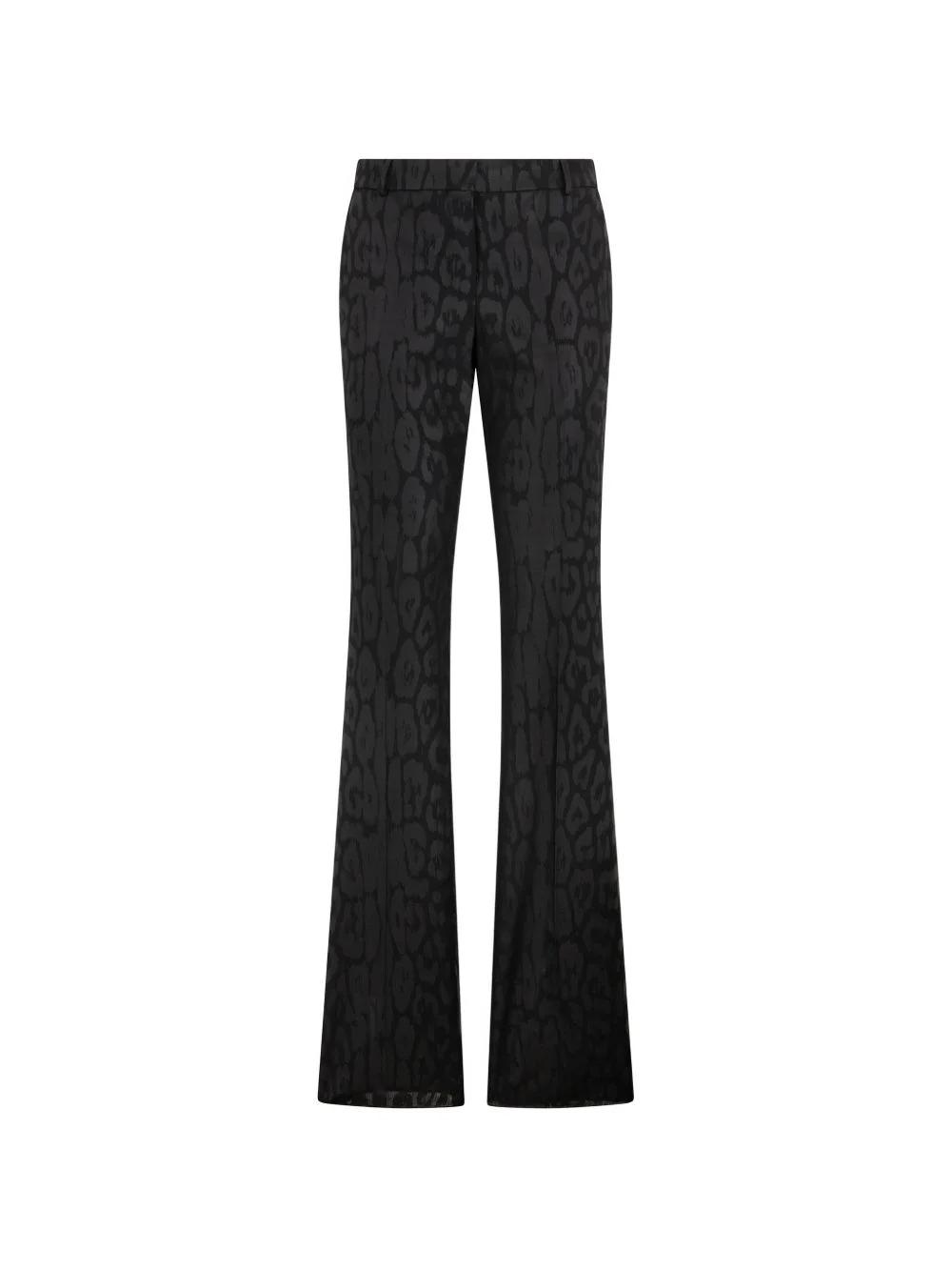 printed flared trousers - 1