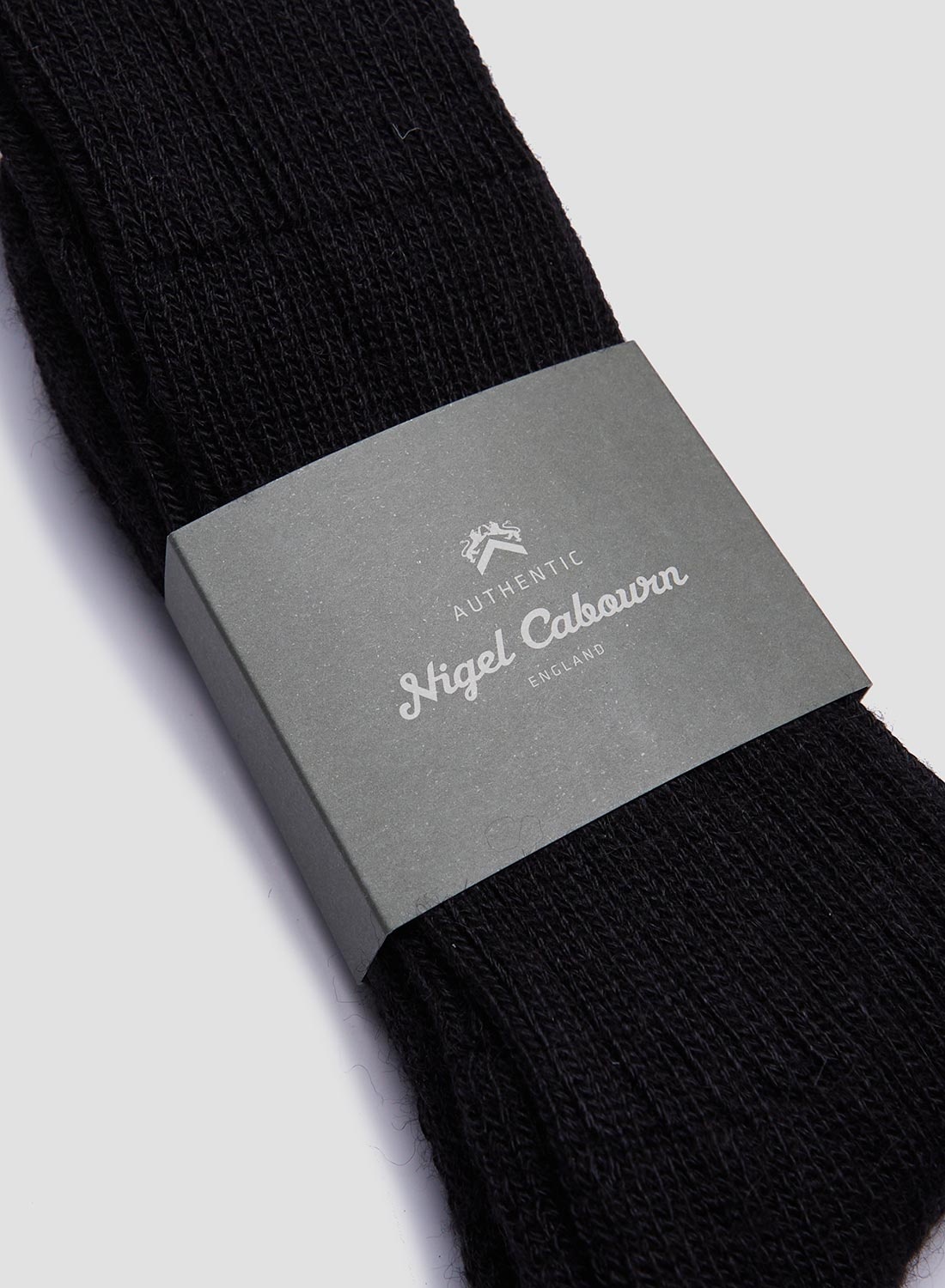Alpaca Wool Sock in Black - 2