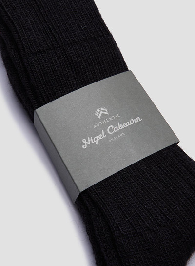 Nigel Cabourn Alpaca Wool Sock in Black outlook