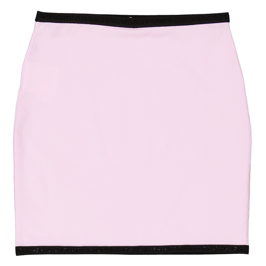 Alexander Wang Light Pink Contrast-Trim Mini Skirt - 6