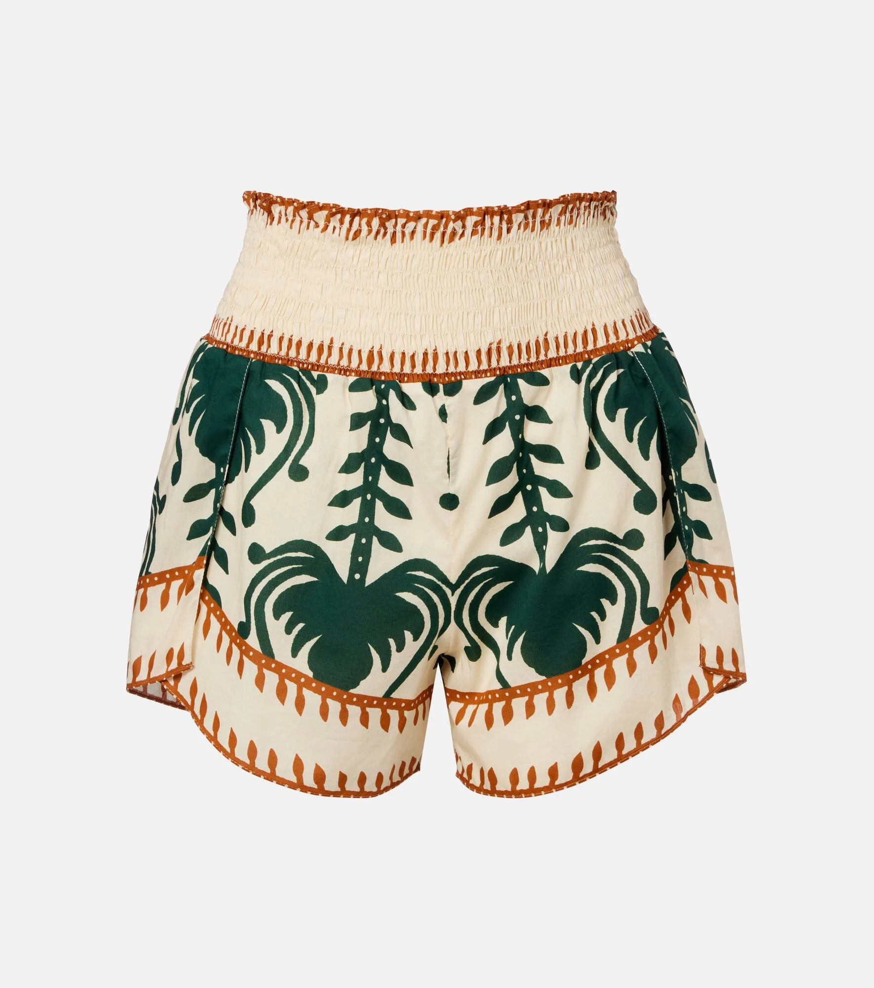 Linka shirred cotton shorts - 1