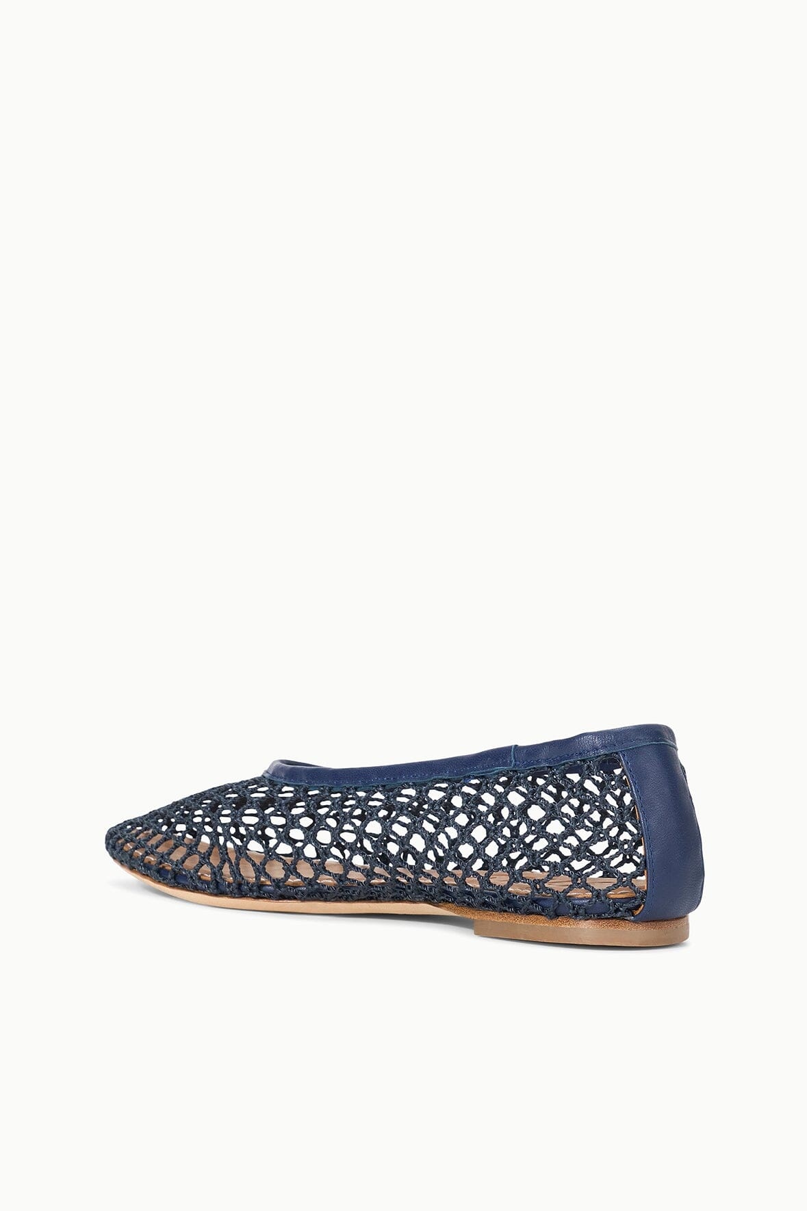 STAUD ALBA BALLET FLAT NAVY NETTING - 5