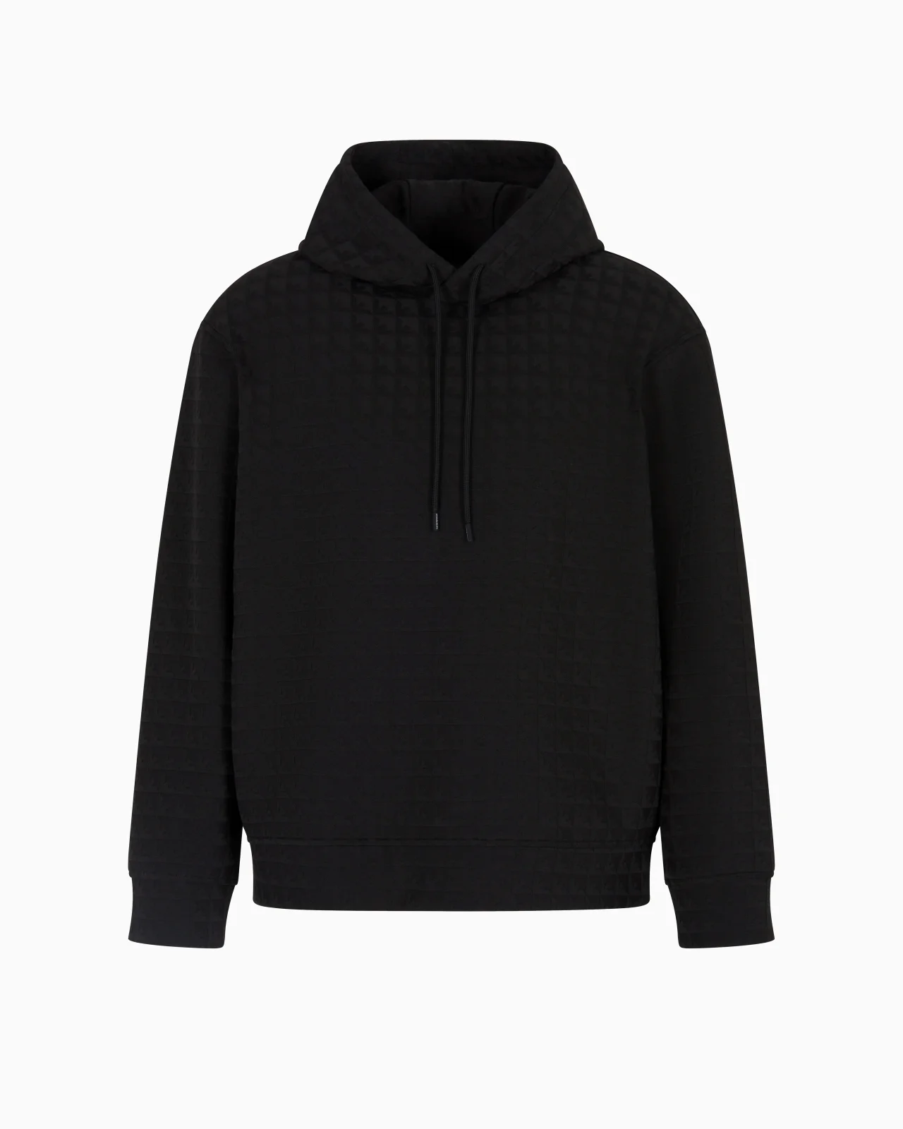 ASV LYOCELL-BLEND JACQUARD JERSEY HOODED SWEATSHIRT WITH REPEATED EAGLE MOTIF - 1