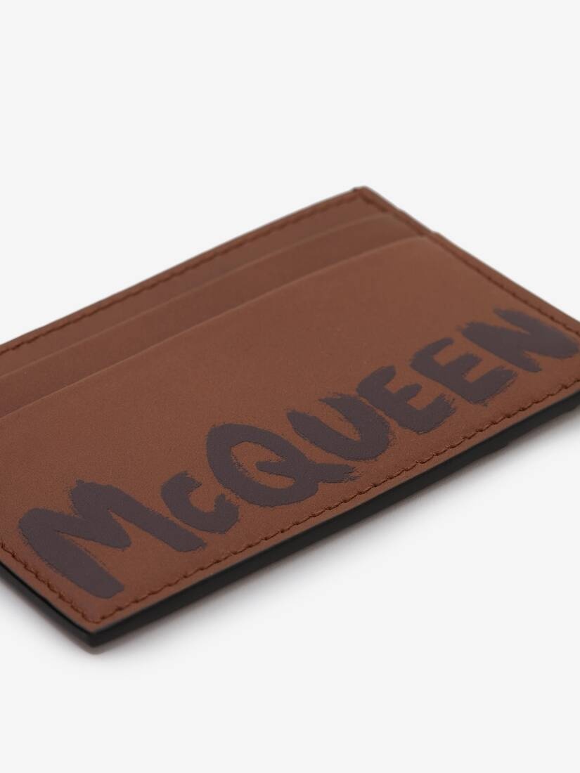 Mcqueen Graffiti Card Holder in Cedar - 3
