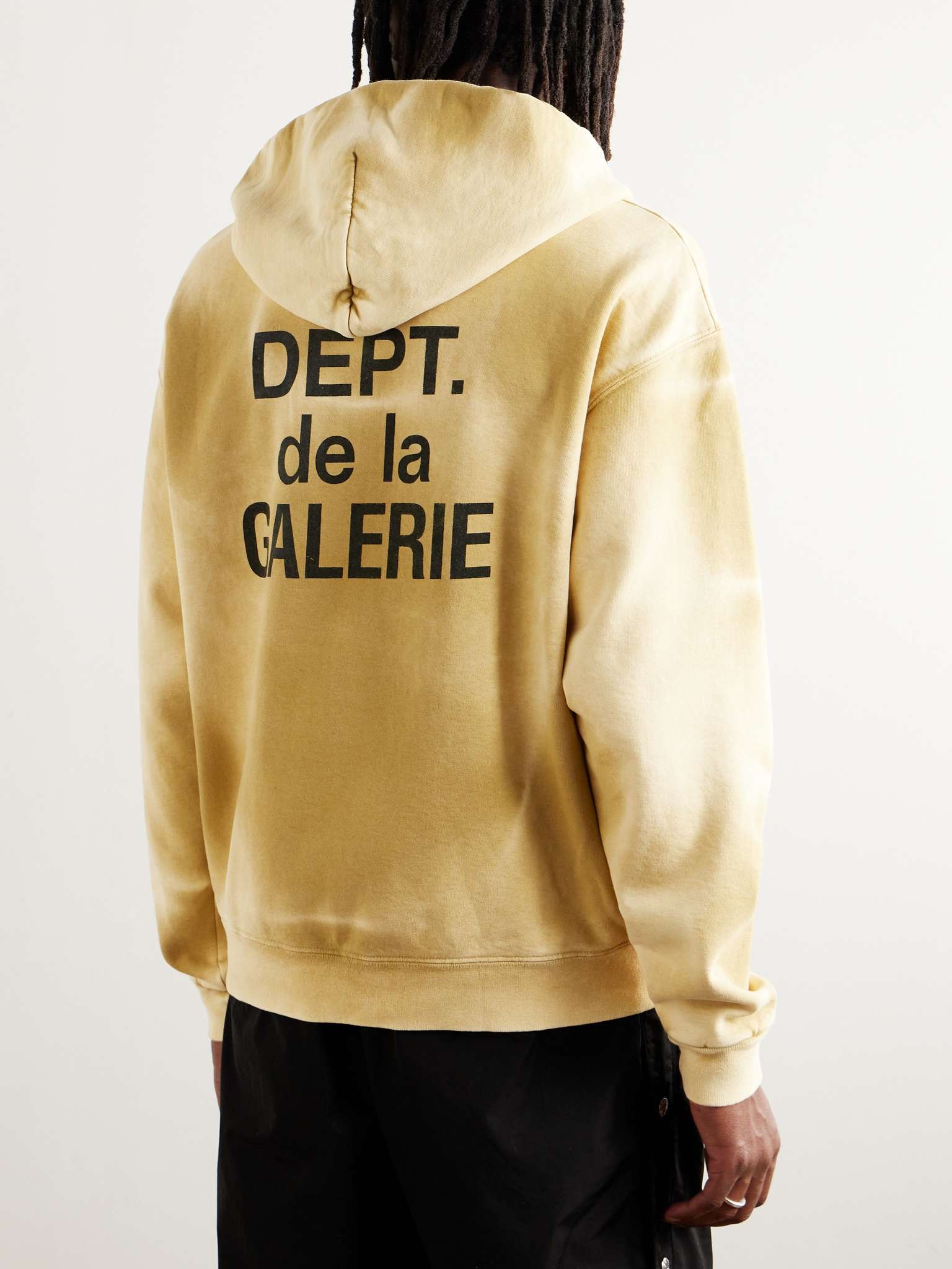 Logo-Print Bleached Cotton-Jersey Zip-Up Hoodie - 4