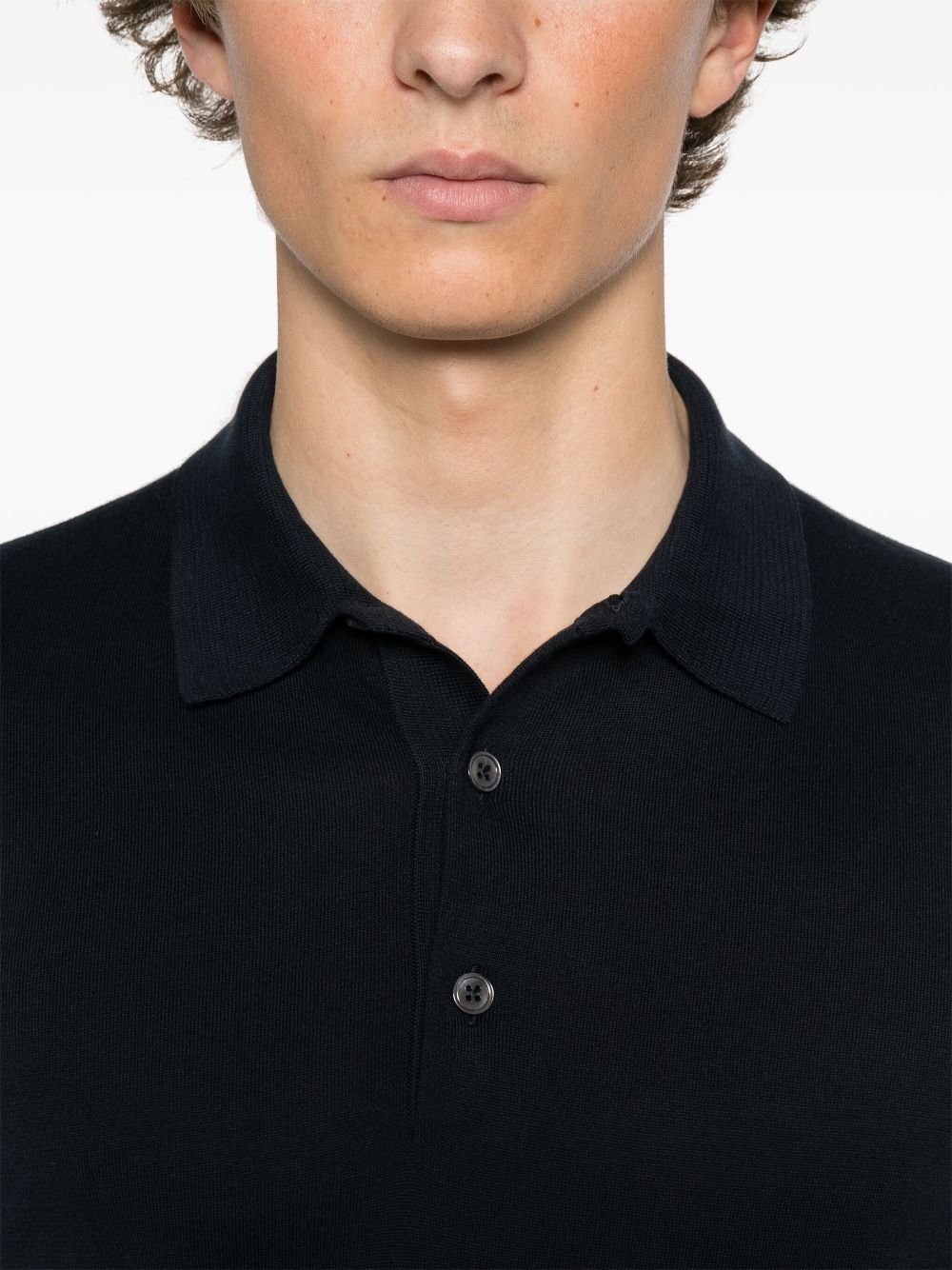 fine-knit polo shirt - 4