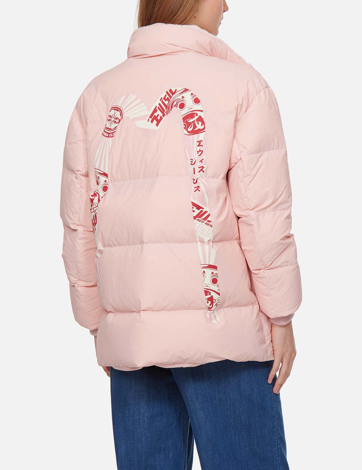 Kokeshi Daruma Daicock Print Down Jacket - 3