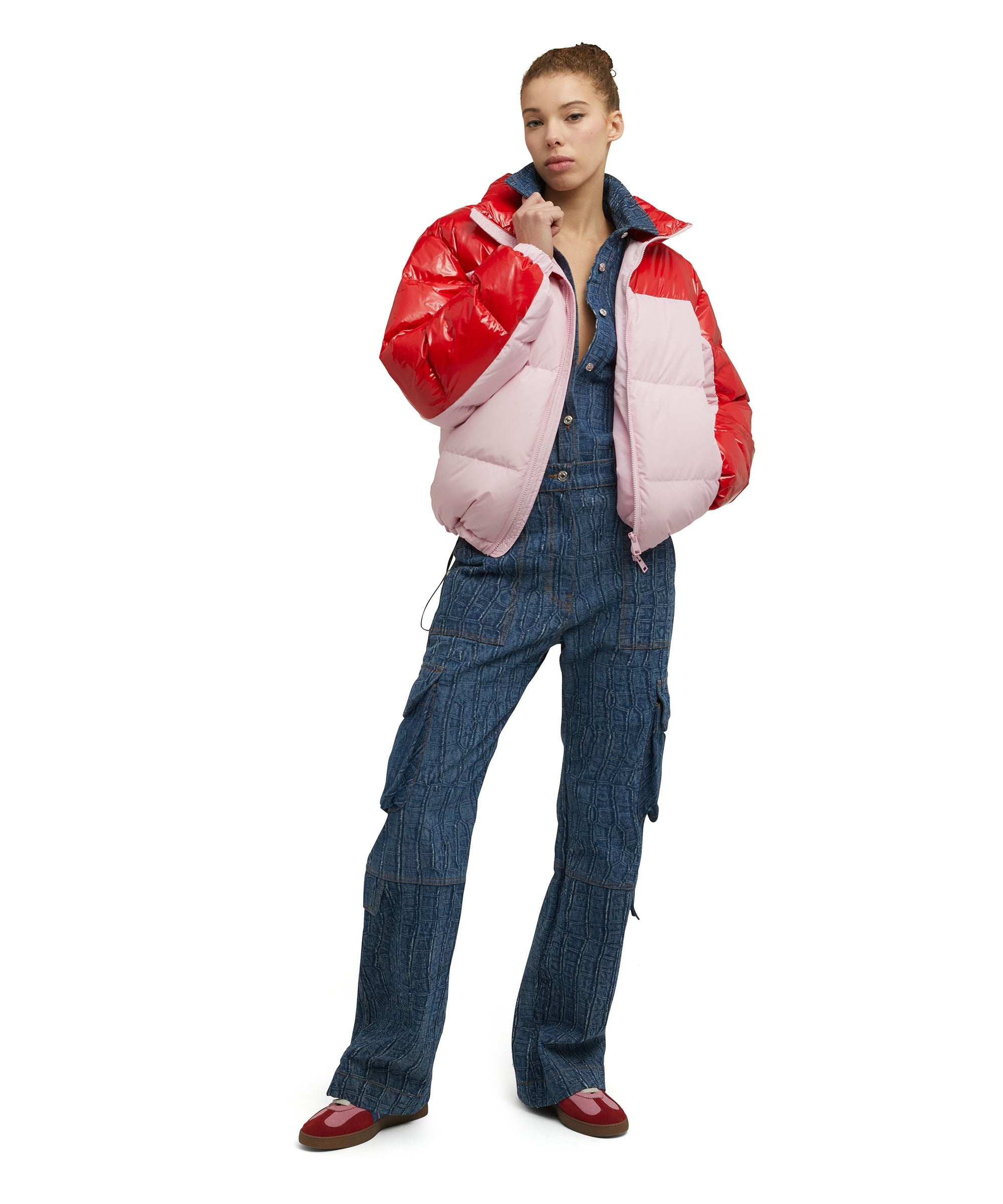 "Ripstop Nylon  &amp; Shiny Nylon" down jacket - 5