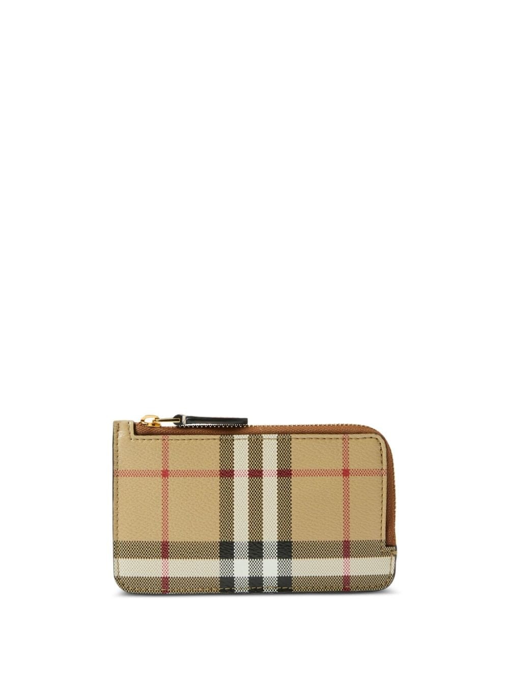 Vintage-Check print zipped wallet - 1