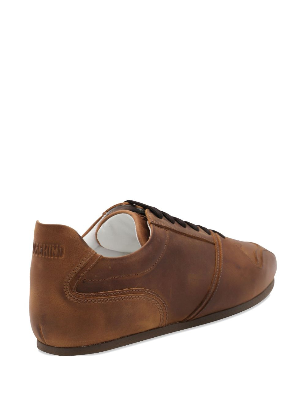 leather lace-up sneakers - 5