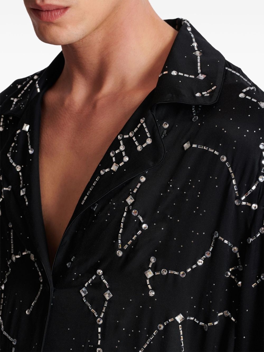 constellation embroidered shirt - 7