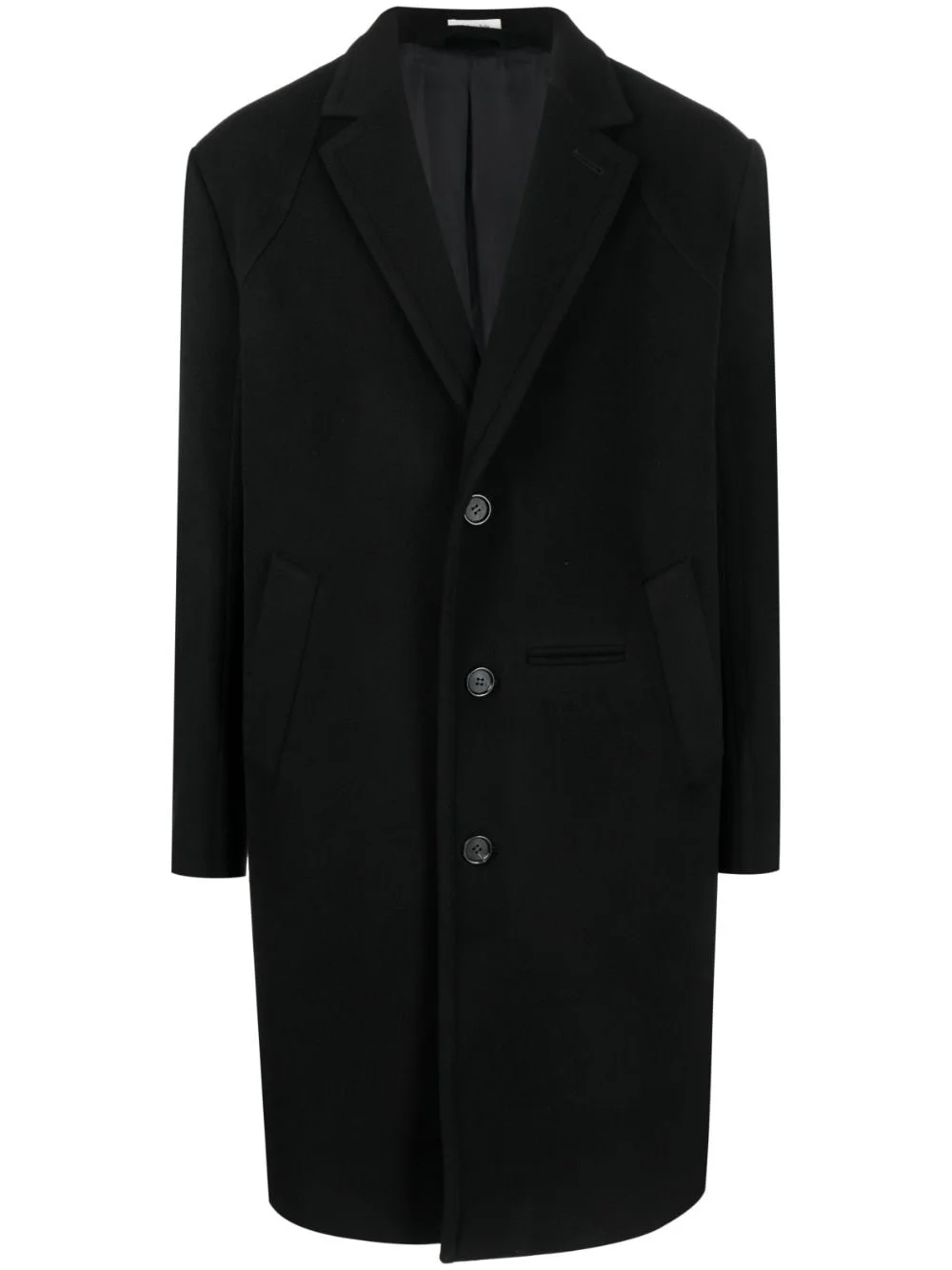 raglan sleeves wool-blend coat - 1