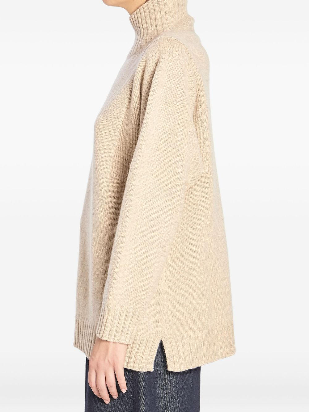 high-neck cashmere sweater - 4
