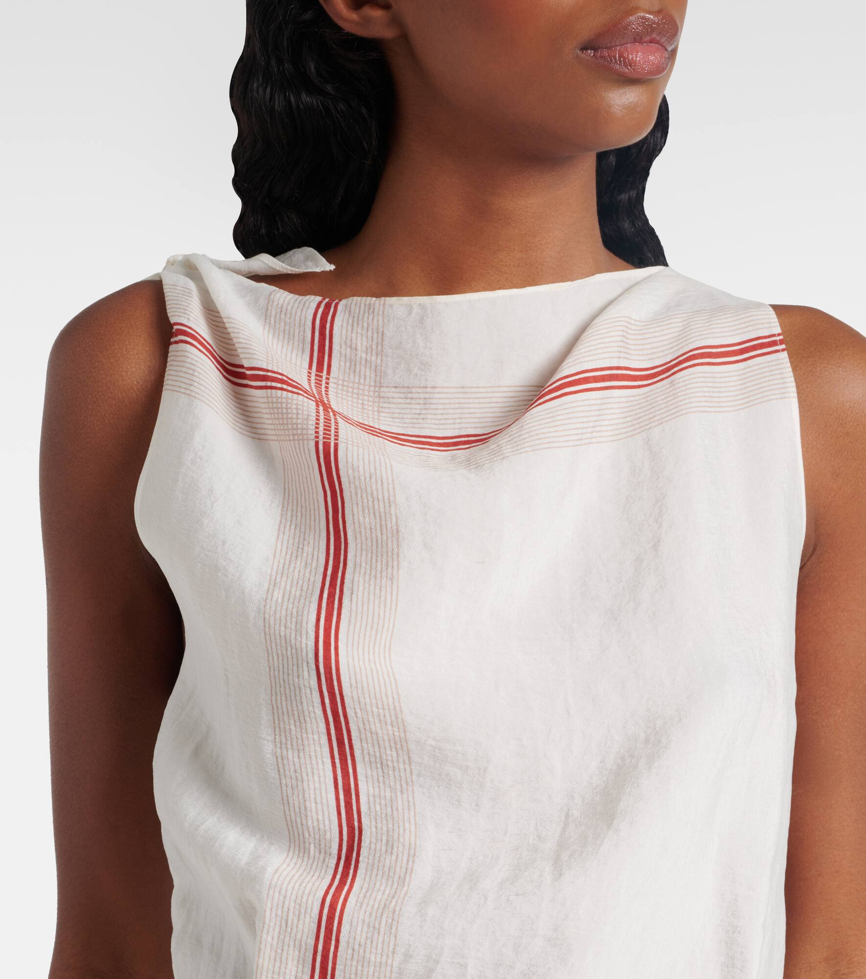 Striped wrap dress - 4