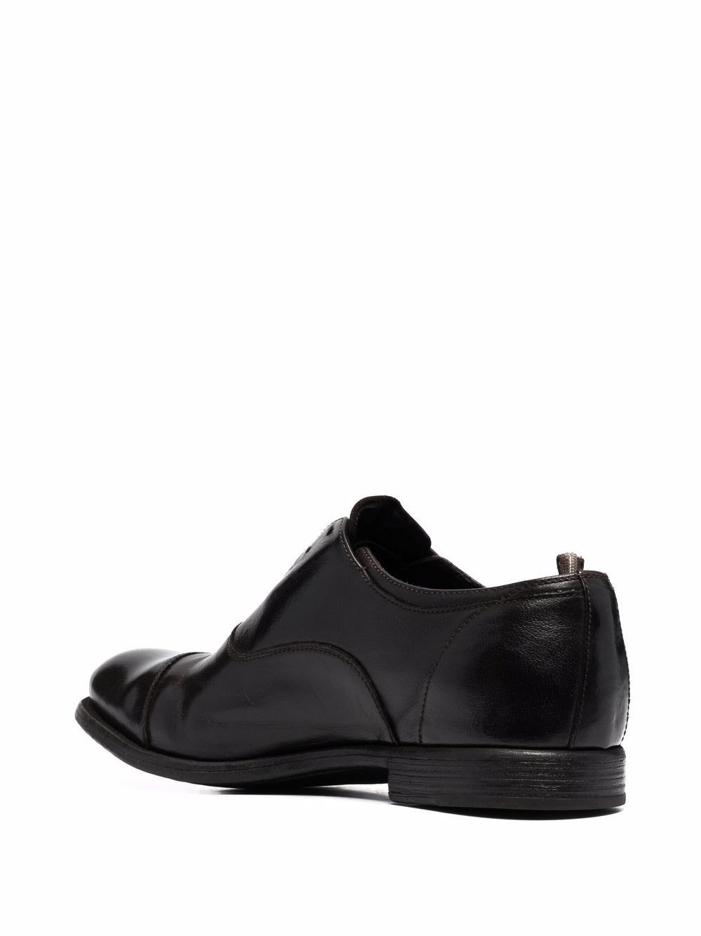leather slip-on brogues - 3