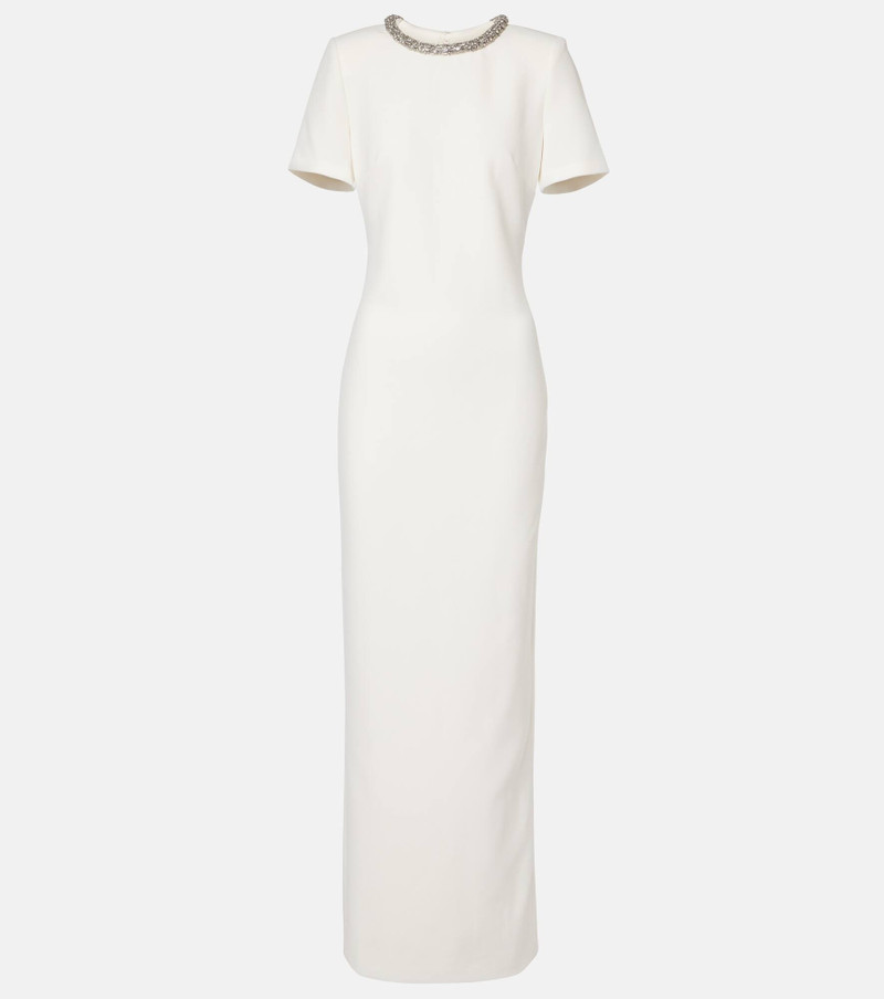 Embellished crêpe gown - 1