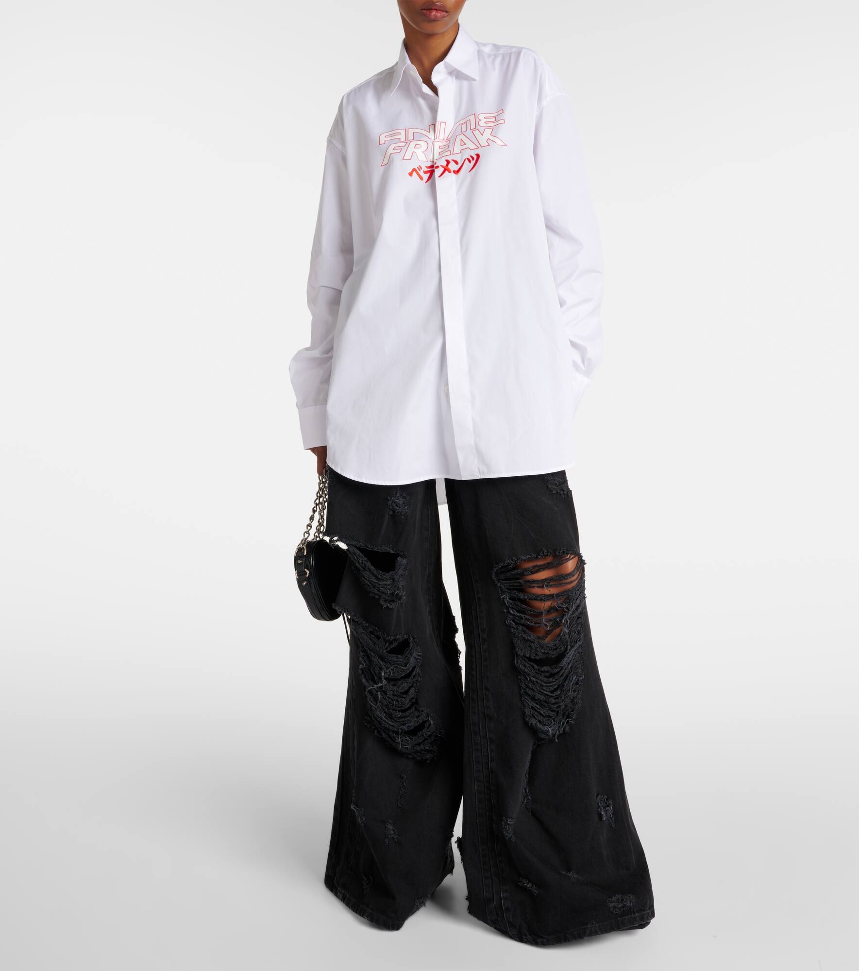 Oversized printed cotton shirt - 2