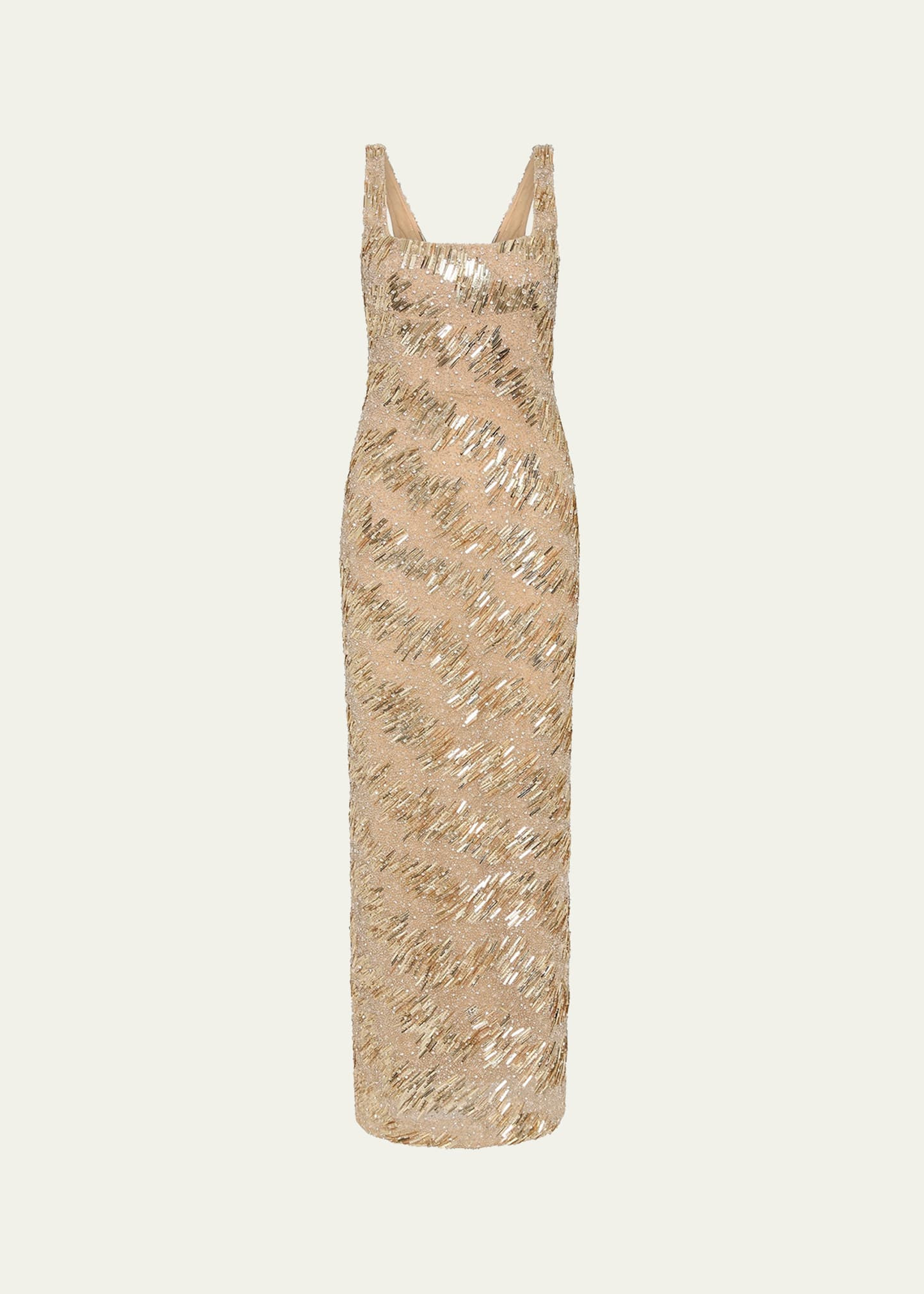 Marcel Embellished Sleeveless Column Gown - 1
