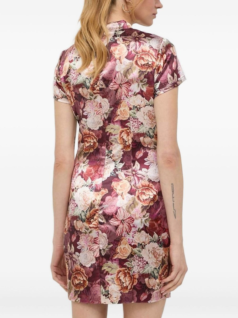 GUESS USA floral-print turtleneck mini cocktail dress outlook