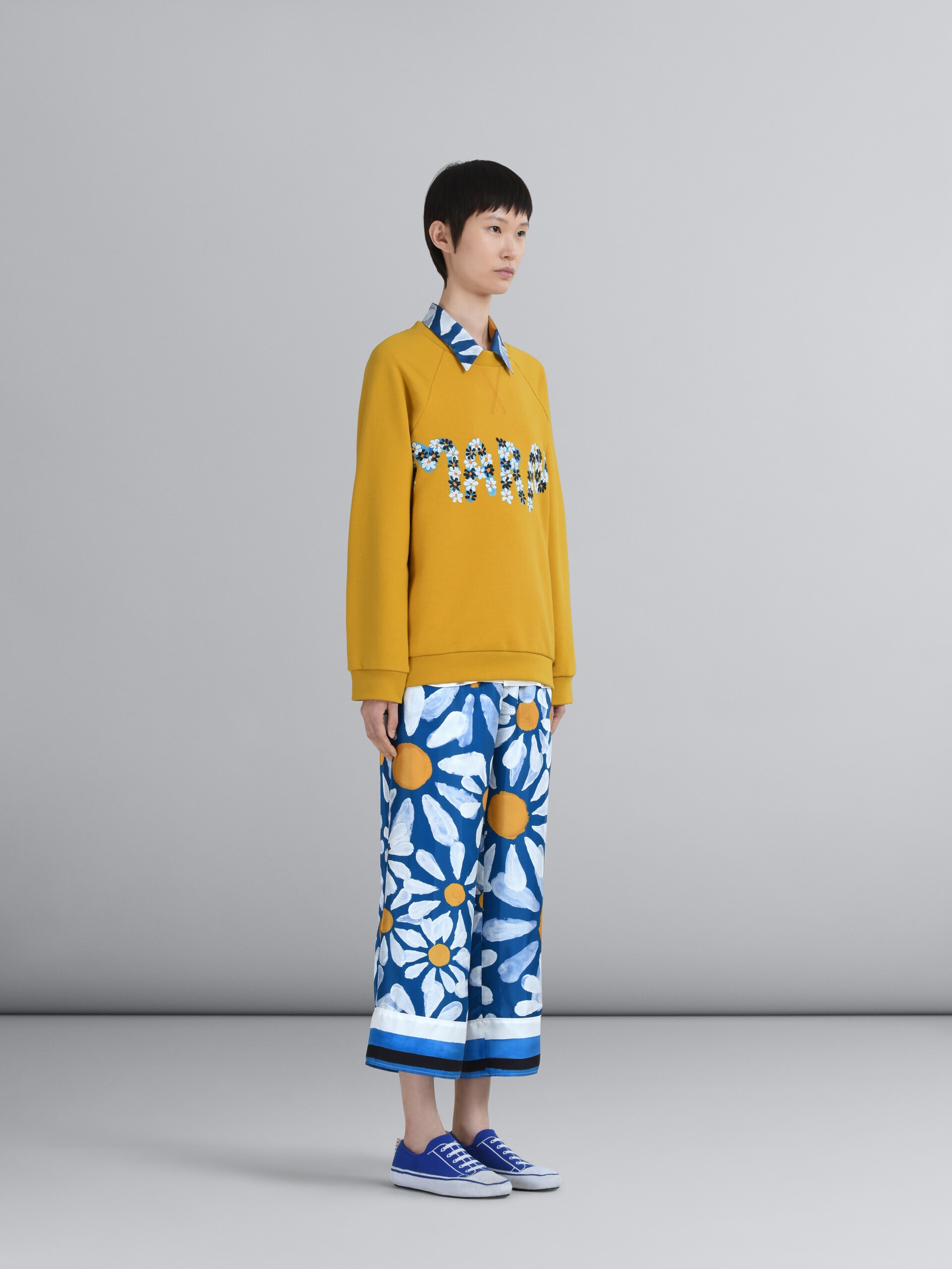 DAISY LOGO PRINT COTTON CREWNECK SWEATSHIRT - 5
