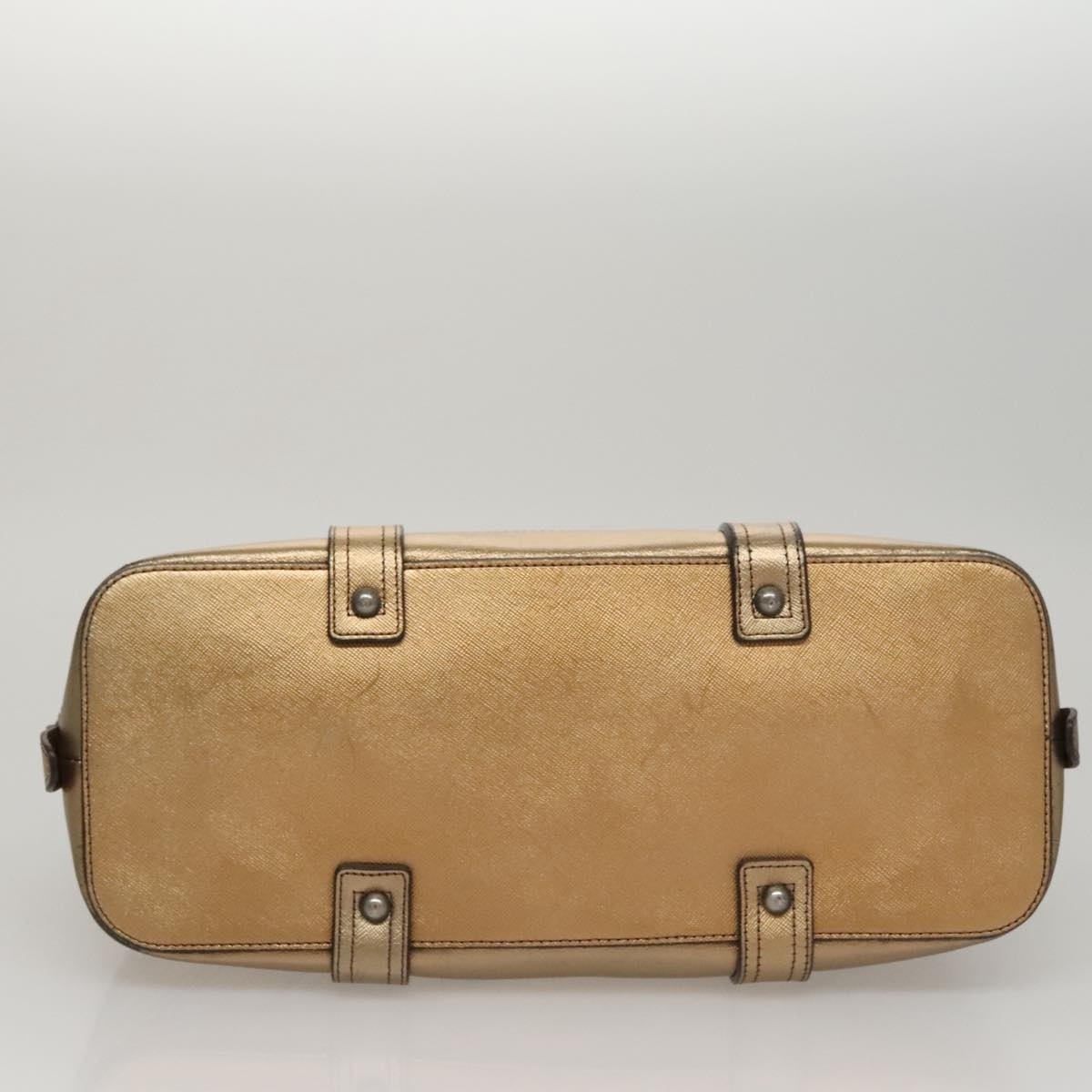 Burberry Nova Check Hand Bag Canvas Leather Beige Gold - 5