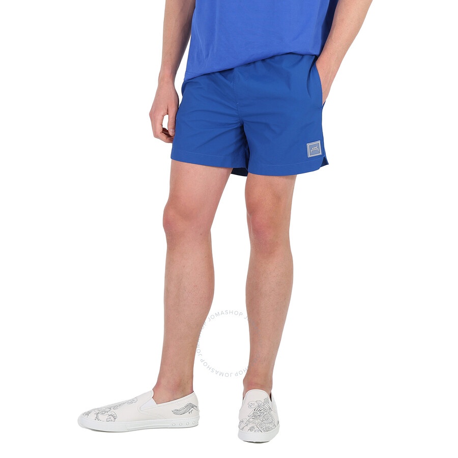 A Cold Wall Men's Volt Blue Essential Logo Patch Swim Shorts - 4