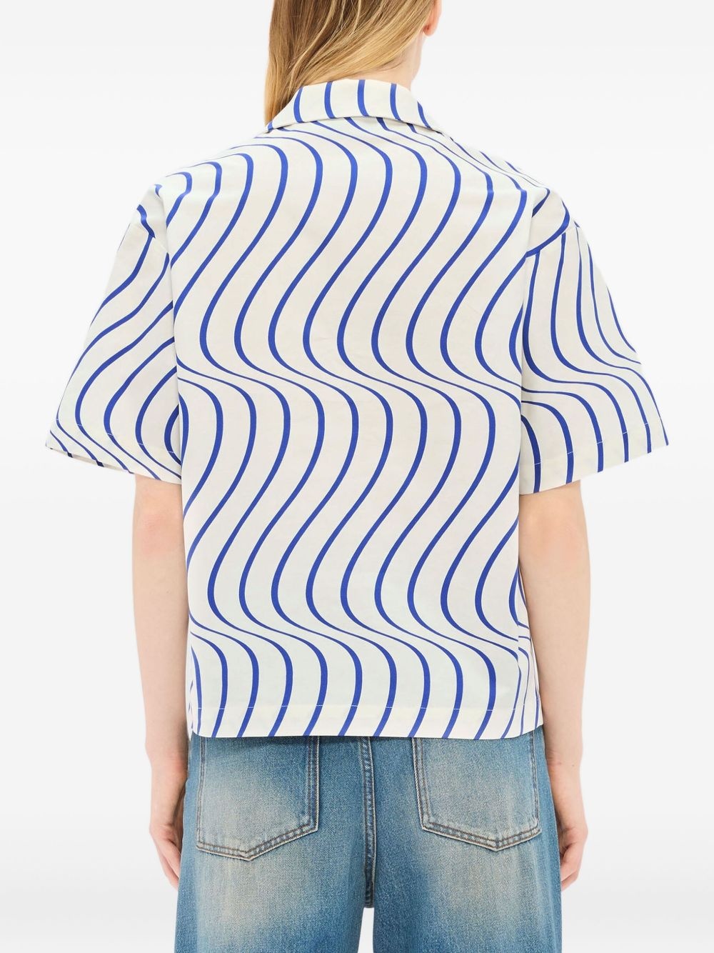 wave-print shirt - 4