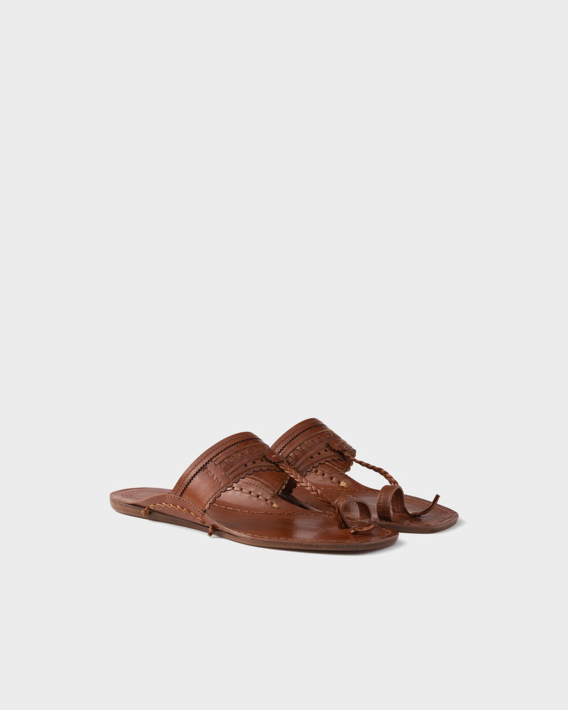Prada Made in India x Inspired by Kolhapuri Chappal leather sandals 1