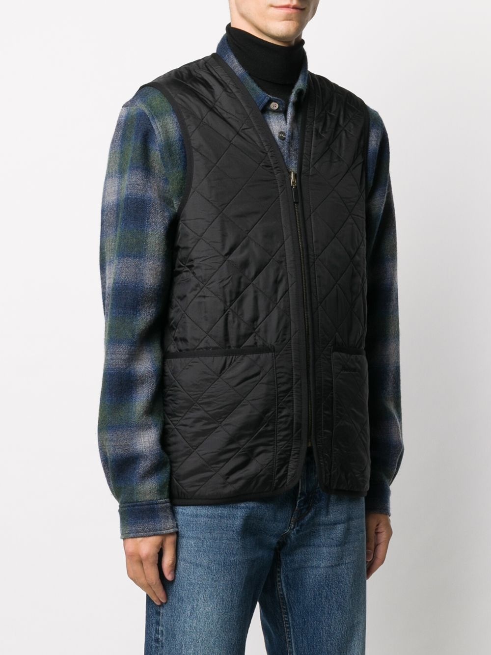 quilted zip-up gilet - 3