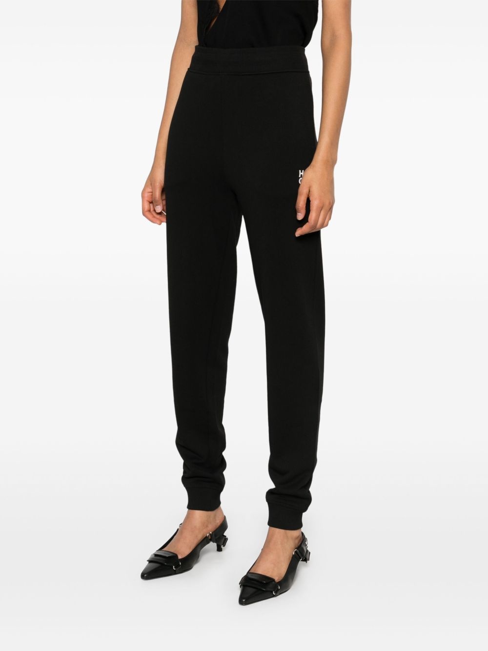 logo-embroidered cotton track pants - 3