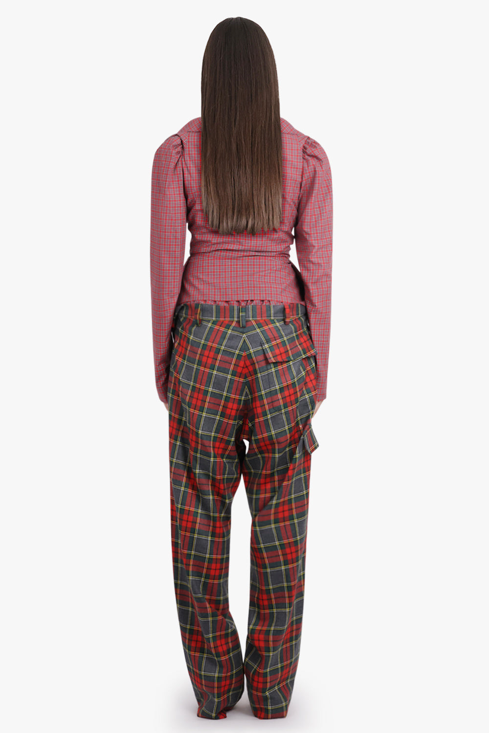 MONDAY CHECK PRINT L/S BUTTON SHIRT | RED - 5