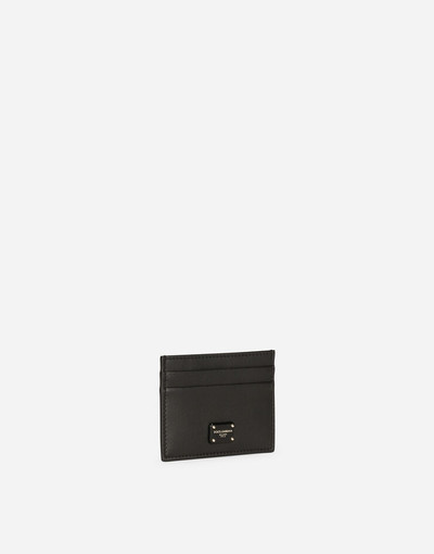 Dolce & Gabbana Calfskin card holder with branded plate outlook