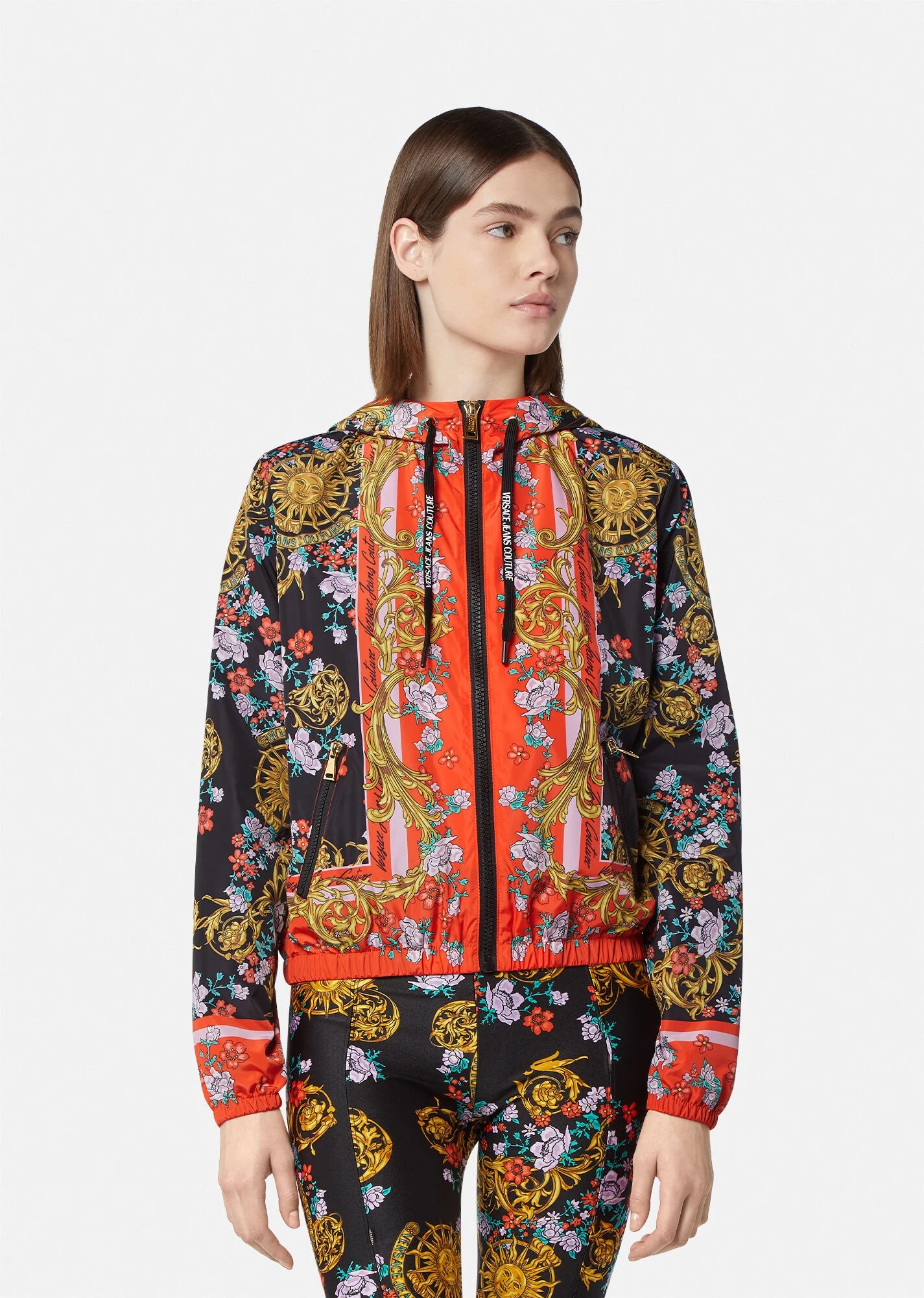 Sun Flower Garland Zip Up Hoodie - 2
