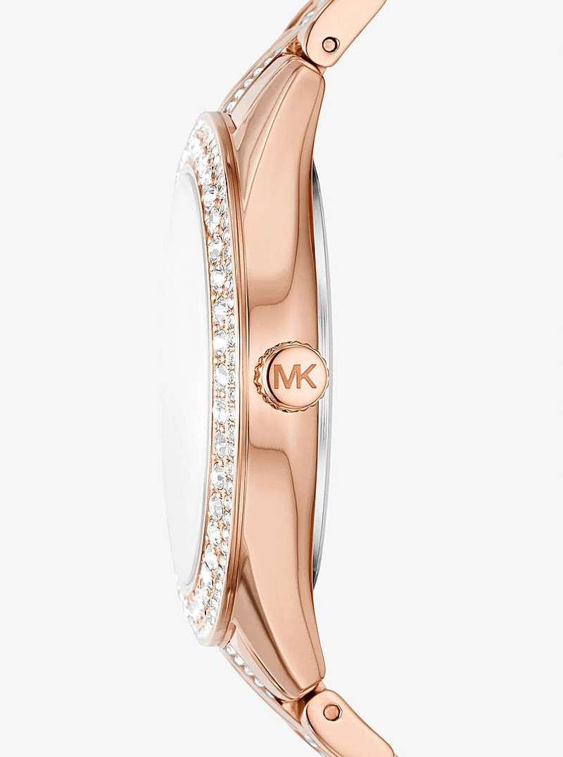 MICHAEL KORS Harlowe Pavé Rose Gold-Tone Watch outlook