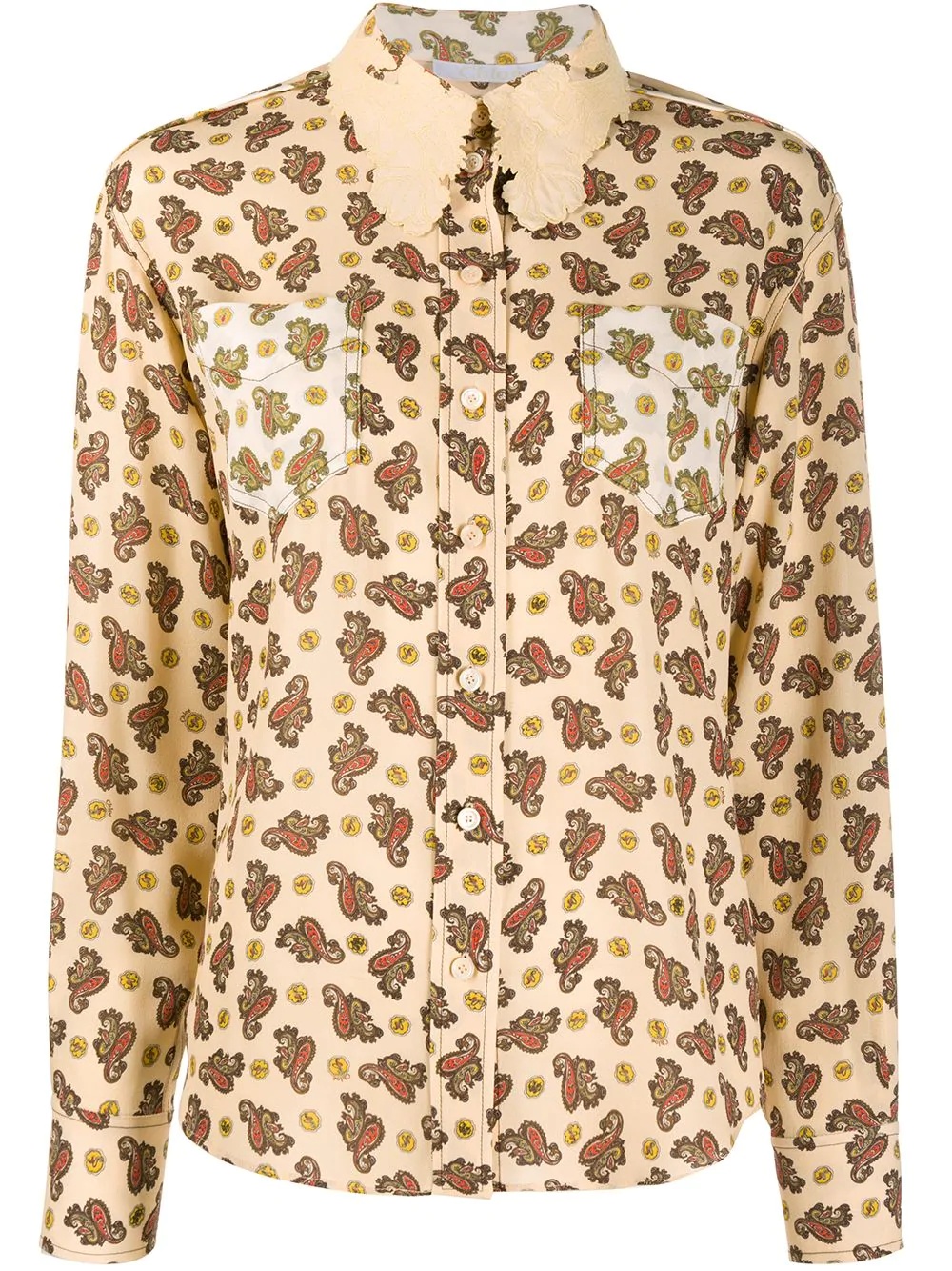 paisley print shirt - 1