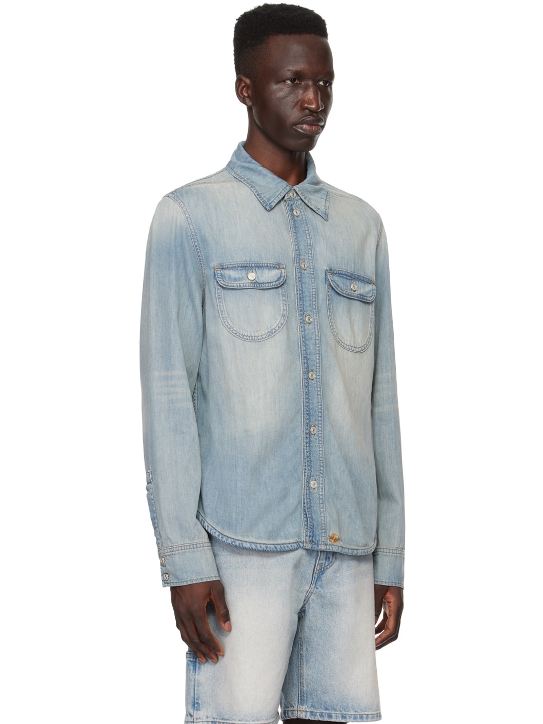 Blue Western Denim Shirt - 2