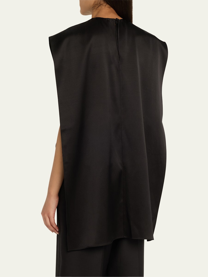 HEIRLOME Athena Satin Sleeveless Cape Top outlook