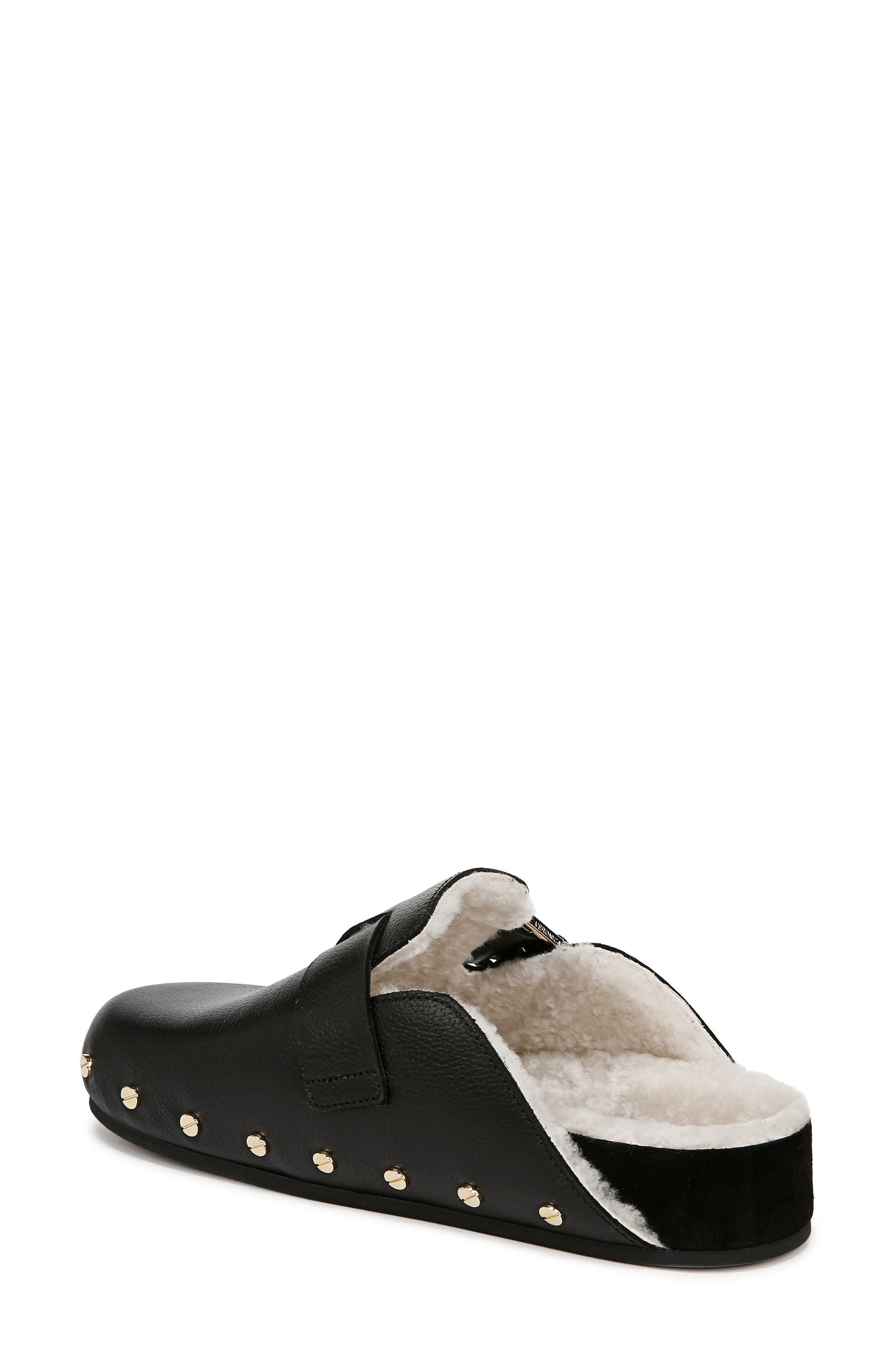 Veronica Beard Fern 2 Genuine Shearling Clog in Black at Nordstrom - 2