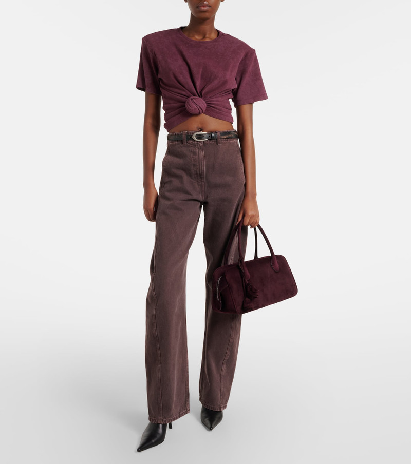 MAGDA BUTRYM Brigitte Large suede shoulder bag outlook