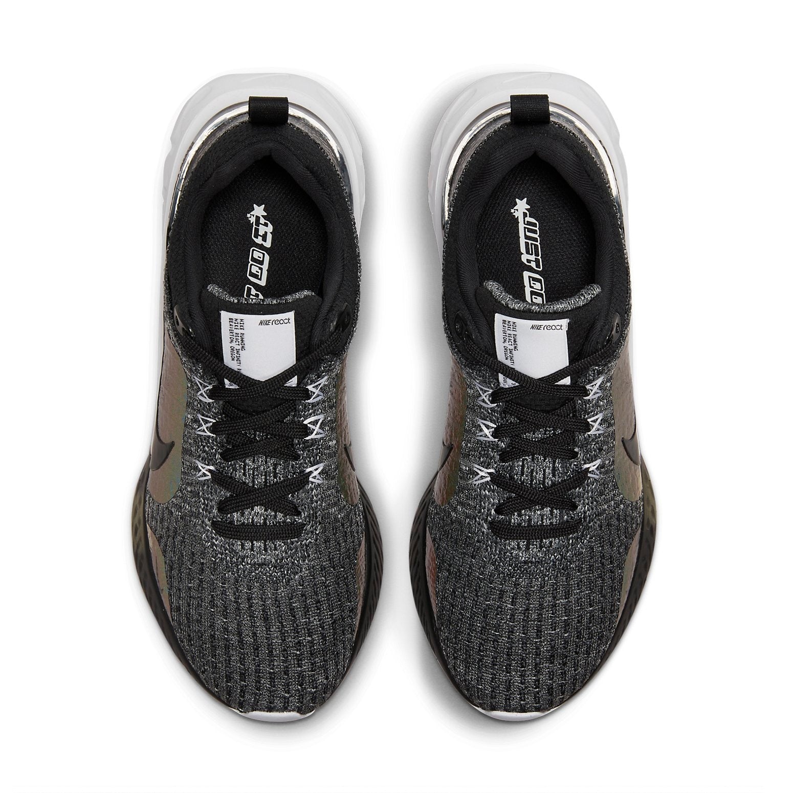 (WMNS) Nike React Infinity Run Flyknit 3 Premium 'Black Zebra Iridescent' DZ3027-001 - 4