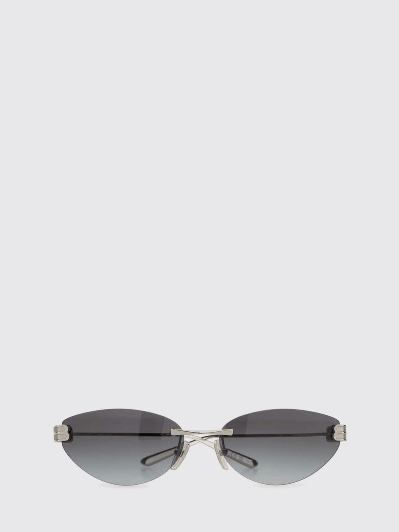 BALENCIAGA Silver Metal Gossip Sunglasses Silver/gradient Grey Occhiali Da Sole outlook