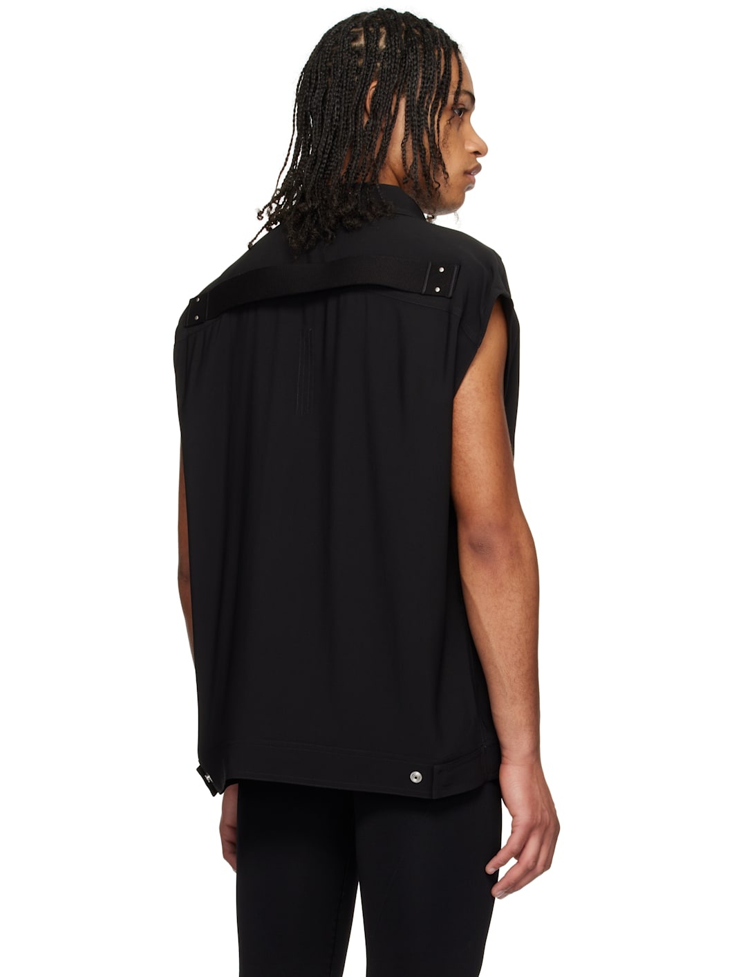 Black Hollywood Sleeveless Jumbo Shirt - 3