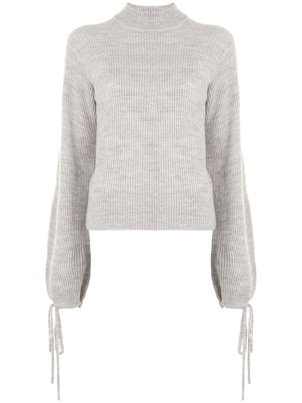 tie cuffs crew neck jumper - 1