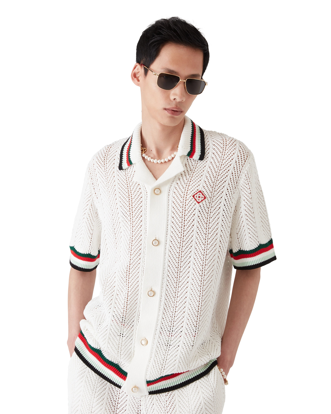 Montagne Ondulée Crochet Shirt | Casablanca Paris - 4